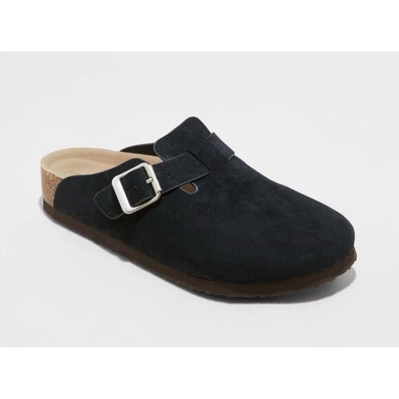 Universal Thread Betsy Clog Mule Flats Black Faux Suede Size 11 Classic Boho - Picture 1 of 6